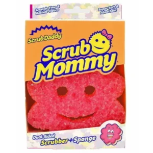 Scrub Mommy Flower Домакинска гъба, двойна повърхност розов