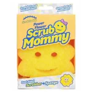 Scrub Mommy Flower Домакинска гъба, двойна повърхност жълта
