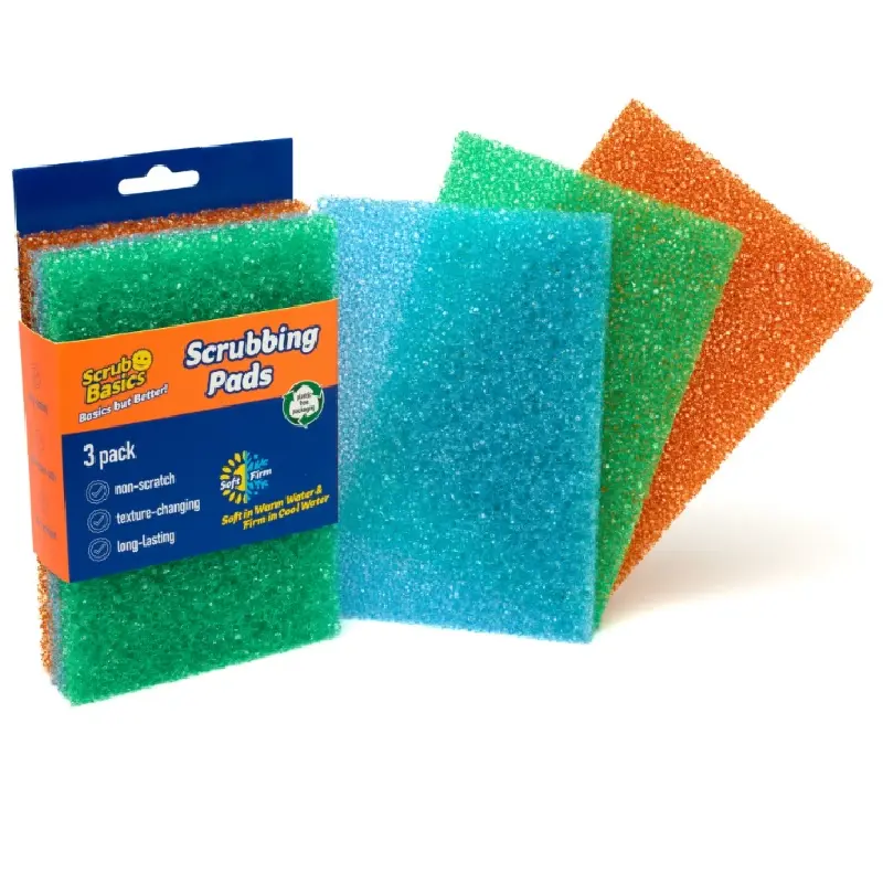 Scrub Basics Домакинска гъба,топла/студ вода 3бр