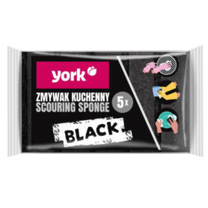 YORK Черни домакински гъби с абразив MAXI – 5 бр.