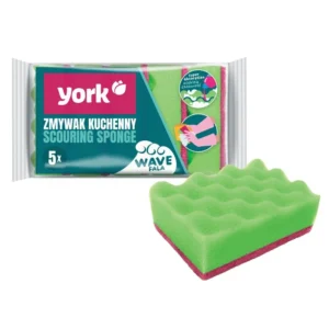 YORK Домакински гъби с абразив WAVE – 4+1 бр.