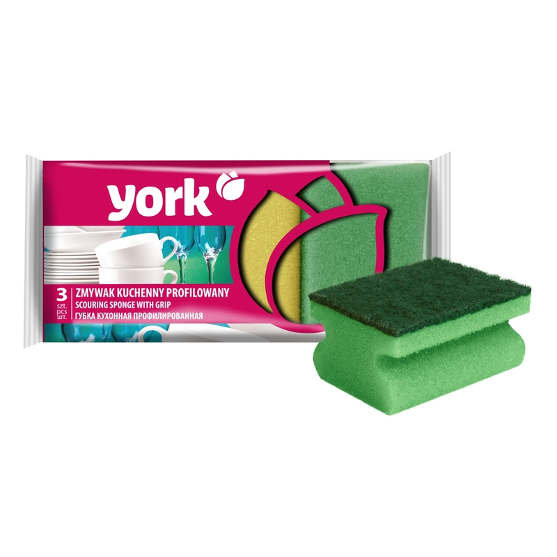 YORK Домакински гъби с канал за захващане – 3 бр.
