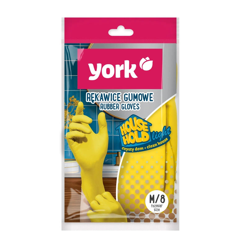 YORK Домакински гумени ръкавици AZUR, размер M